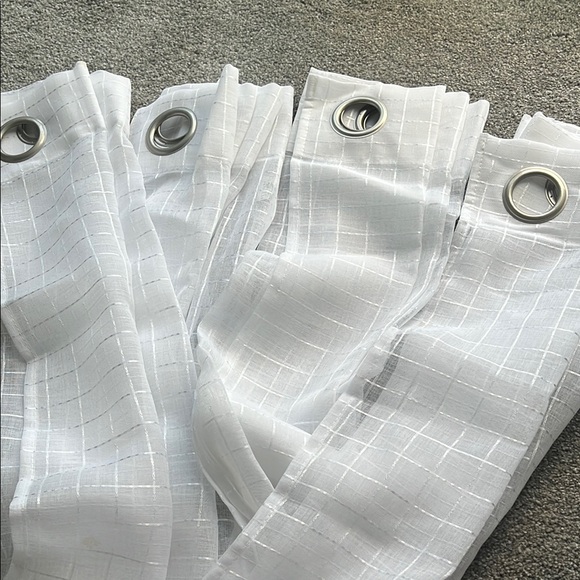 Mainstays White Sheer Grommet Curtains - Picture 1 of 3